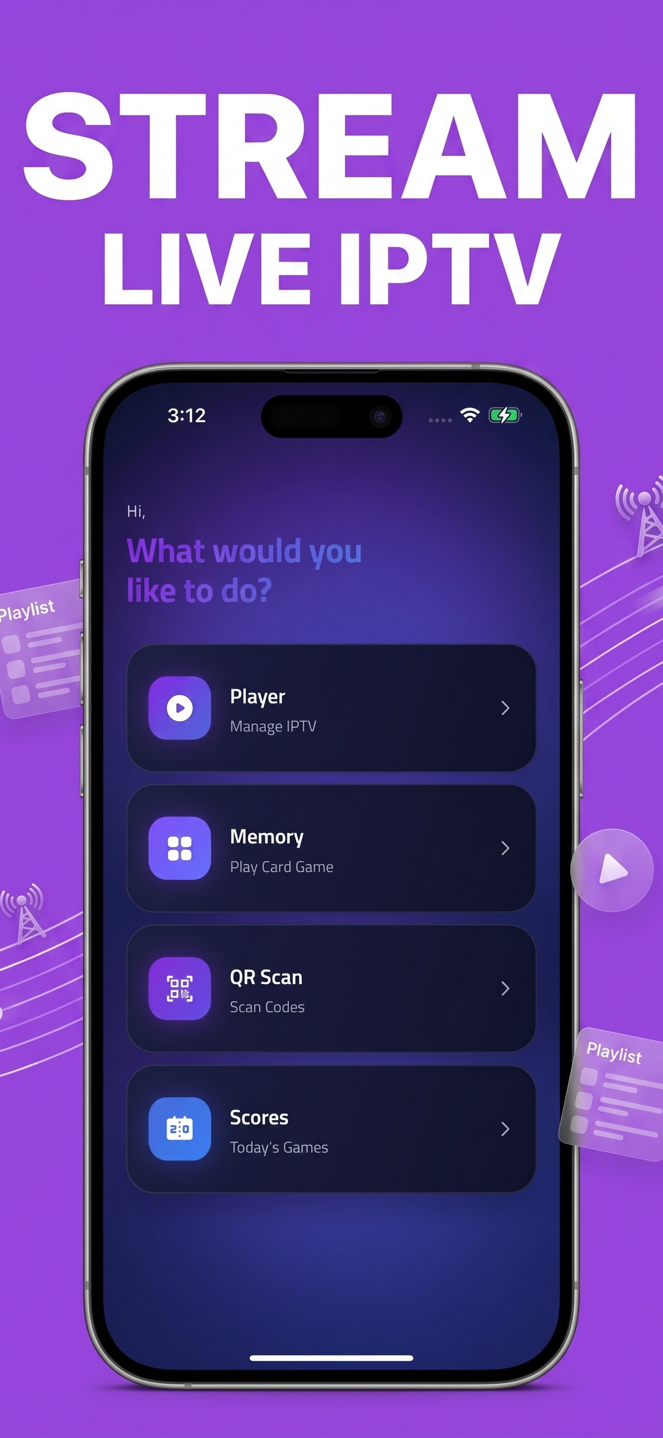 Aer Player — Live TV Screen